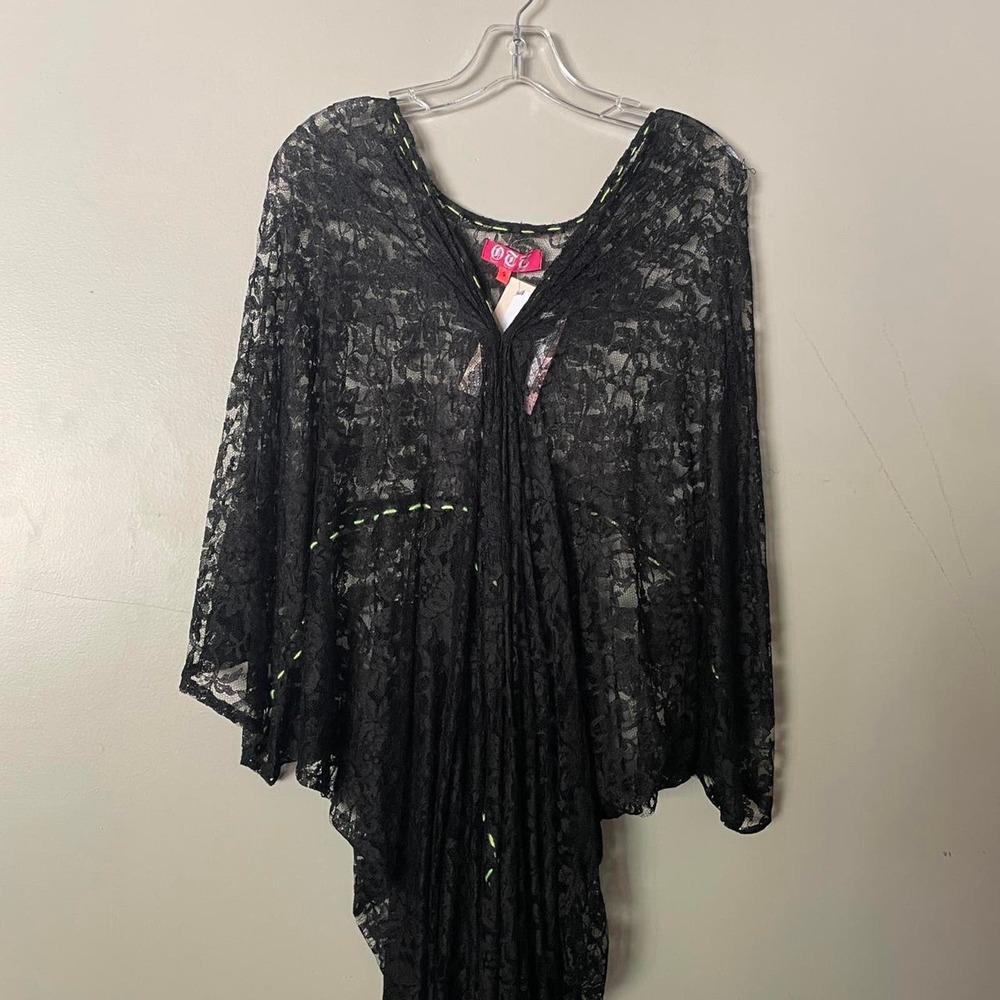 Nwt black lace beach coverup